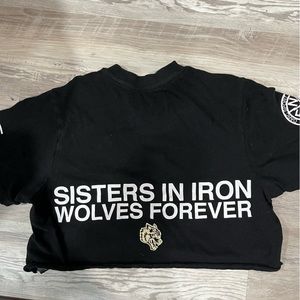 Sisters In Iron (Cropped) Premium Tee in Black (medium)